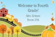 Welcome to Fourth Grade! Mrs. Grimes Room 206. Begin with the End in Mind: Learn About Our Class The teacher Class goals Behavior Management Subjects