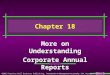 18 - 1 ©2002 Prentice Hall Business Publishing, Introduction to Management Accounting 12/e, Horngren/Sundem/Stratton Chapter 18 More on Understanding Corporate
