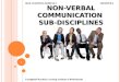 N ON - VERBAL COMMUNICATION SUB - DISCIPLINES SELF LEARNING MODULE 1 1 CHAPTER 6 Teamglobal © Kautilya Learning Academy of Professionals