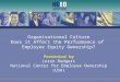 Organisational Culture Does it Affect the Performance of Employee Equity Ownership? Presented by Loren Rodgers National Center for Employee Ownership (USA)