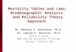 Mortality Tables and Laws: Biodemographic Analysis and Reliability Theory Approach Dr. Natalia S. Gavrilova, Ph.D. Dr. Leonid A. Gavrilov, Ph.D. Center