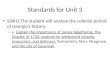Standards for Unit 3 SS8H2 The student will analyze the colonial period of Georgia’s history. – a. Explain the importance of James Oglethorpe, the Charter