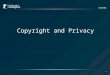 G53SEC 1 Copyright and Privacy `. G53SEC 2 Today’s Lecture: Introduction Copyright - Software, Books, Audio, Video - DVD - Information Hiding Privacy