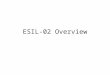 ESIL-02 Overview. Workshop Ground Rules All attendees represent themselves only and do NOT represent the views of their employer Please consider discussions