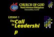 TheThe LeadershipLeadership toto CallCall Lesson 1