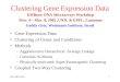Mar 2002 (GG)1 Clustering Gene Expression Data Gene Expression Data Clustering of Genes and Conditions Methods –Agglomerative Hierarchical: Average Linkage