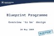 Blueprint Programme Overview ‘to be’ design 20 May 2009
