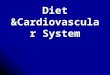 Diet &Cardiovascular System. Objectives Importance of fats Importance of fats Fats and CHD Fats and CHD Different types of dietary Fats Different types