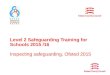 Level 2 Safeguarding Training for Schools 2015 /16 Inspecting safeguarding, Ofsted 2015