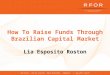 How To Raise Funds Through Brazilian Capital Market Lia Esposito Roston São Paulo - Rio de Janeiro - Belo Horizonte - Campinas | 
