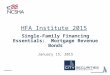 Single-Family Financing Essentials: Mortgage Revenue Bonds January 15, 2015 CONFIDENTIAL HFA Institute 2015