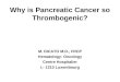 Why is Pancreatic Cancer so Thrombogenic? M. DICATO M.D., FRCP Hematology- Oncology Centre Hospitalier L- 1210 Luxembourg