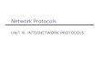 Network Protocols UNIT III- INTERNETWORK PROTOCOLS