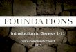 Introduction to Genesis 1-11 Grace Community Church 2013