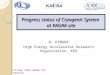 27/Aug./2015 KAGRA f2f meeting N. KIMURA High Energy Accelerator Research Organization, KEK Progress status of Cryogenic System at KAGRA site