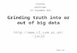 Grinding truth into or out of big data CleanSky Goettingen 14 th September 2015 Team Jon jac22