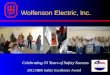 Wolfenson Electric, Inc. Wolfenson Electric, Inc. Celebrating 53 Years of Safety Success 2012 HBR Safety Excellence Award