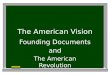 The American Vision Founding Documents and The American Revolution