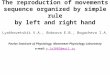 The reproduction of movements sequence organized by simple rule by left and right hand Lyakhovetskii V.A., Bobrova E.B., Bogacheva I.A. Pavlov Institute