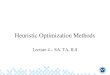 Heuristic Optimization Methods Lecture 4 – SA, TA, ILS