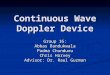Continuous Wave Doppler Device Group 16: Abbas Bandukwala Padma Chunduru Chris Harvey Advisor: Dr. Raul Guzman