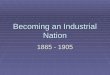 Becoming an Industrial Nation 1865 - 1905 What are some inventions that have recently come out that have changed the way people live their lives?