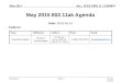Doc.: IEEE P802.11-15/0498r9 Submission May 2015 Donald Eastlake 3rd, Huawei TechnologiesSlide 1 May 2015 802.11ak Agenda Date: 2015-05-14 Authors: NameAffiliationsAddressPhoneEmail