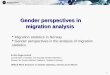 1 1 Gender perspectives in migration analysis  Migration statistics in Norway  Gender perspectives in the analysis of migration statistics Kristin Egge-Hoveid