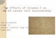 The Effects of Vitamin C on MG-63 Cancer Cell Survivorship Joe Ziccarelli Grade 12 Central Catholic High School PJAS 2015
