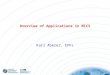 1 Overview of Applications in MICS Karl Aberer, EPFL