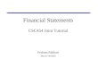 Financial Statements CSC454 Joint Tutorial Pedram Rahbari March/10/2003