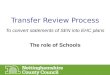Transfer Review Process To convert statements of SEN into EHC plans The role of Schools