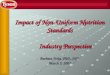 1 Impact of Non-Uniform Nutrition Standards Industry Perspective Barbara Jirka, PhD, SNS March 5, 2007