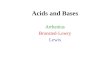Acids and Bases Arrhenius Bronsted-Lowry Lewis. Definitions of Acids/Bases