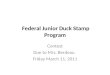 Federal Junior Duck Stamp Program Contest Due to Mrs. Berdeau Friday March 11, 2011