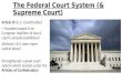 The Federal Court System (& Supreme Court) Article III (U.S. Constitution) = Founders based it on European tradition of law & courts already established