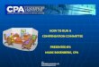 HOW TO RUN A COMPENSATION COMMITTEE PRESENTED BY: MARC ROSENBERG, CPA THE ROSENBERG ASSOCIATES LTD. 