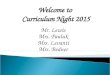 Mr. Lewis Mrs. Pauluk Mrs. Levanti Mrs. Bedner Welcome to Curriculum Night 2015