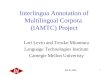Feb 23, 20051 Interlingua Annotation of Multilingual Corpora (IAMTC) Project Lori Levin and Teruko Mitamura Language Technologies Institute Carnegie Mellon