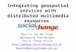 Integrating geospatial services with distributed multimedia resources Maurits van der Vlugt Webmapping Team Manager Social Change Online 