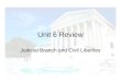 Unit 6 Review Judicial Branch and Civil Liberties