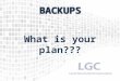 BACKUPS What is your plan???. Plan in Writing “A goal without a plan is just a wish.” Antoine de Saint-Exupéry