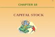 18-1 CAPITAL STOCK CHAPTER 18. 18-2 Stock Stock A unit of ownership in a corporation is called a share of stock. Stock certificate Stockowners Investment
