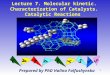 1 Lecture 7. Molecular kinetic. Characterization of Catalysts. Catalytic Reactions AY C A TL S I S Prepared by PhD Halina Falfushynska