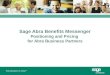 Sage Abra Benefits Messenger Positioning and Pricing for Abra Business Partners