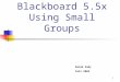 1 Blackboard 5.5x Using Small Groups Darek Sady Fall 2003
