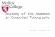 Anatomy of the Abdomen in Computed Tomography Michael C. Ficorelli, RT