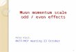 Muon momentum scale odd / even effects Peter Kluit, MATF/MCP meeting 23 October 1
