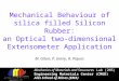 Mechanical Behaviour of silica filled Silicon Rubber: an Optical two-dimensional Extensometer Application Mechanics of Materials and Structures Lab (2MS)