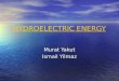 HYDROELECTRIC ENERGY HYDROELECTRIC ENERGY Murat Yakut Ismail Yilmaz